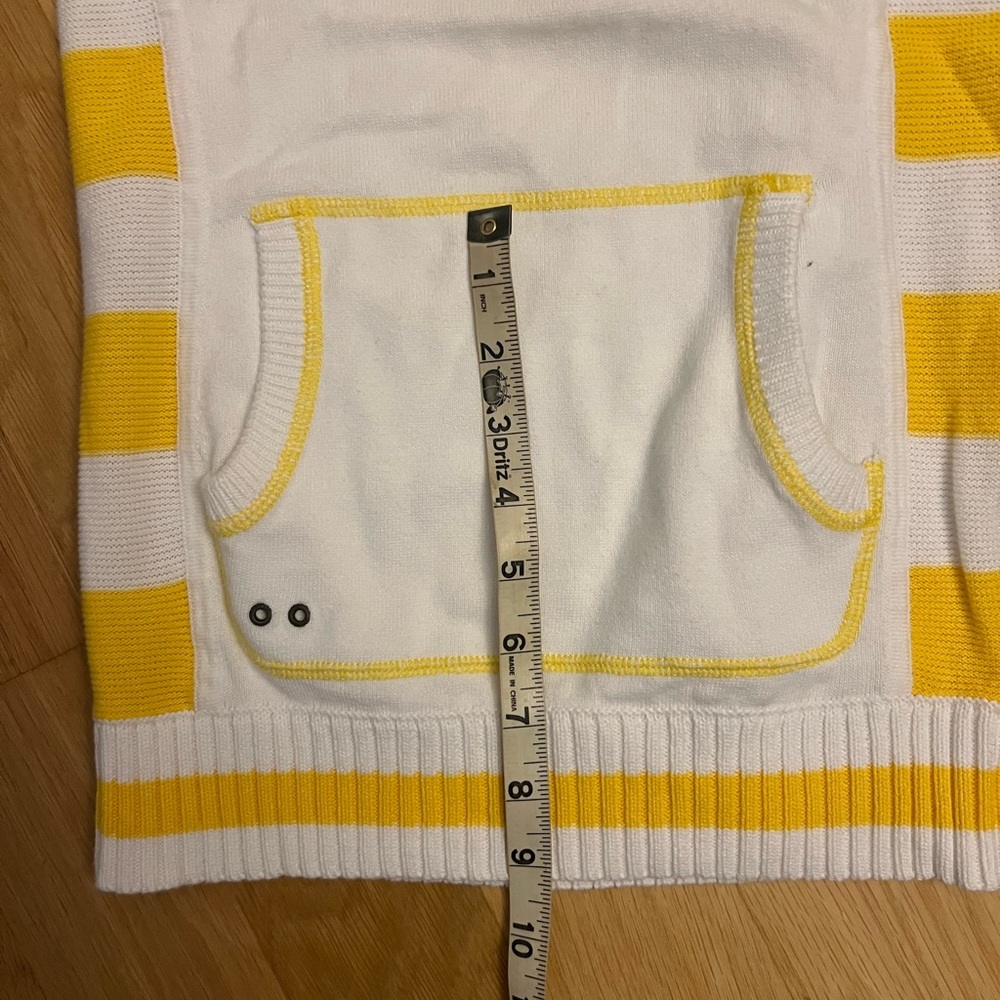 New Juniors Extra Small Yellow and White Striped Converse Top - Picture 10 of 11